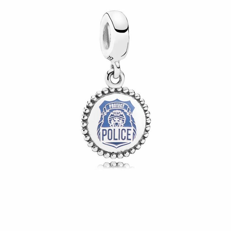 Pandora Police Dangle Charm Ireland - Sterling Silver - 186329IRL